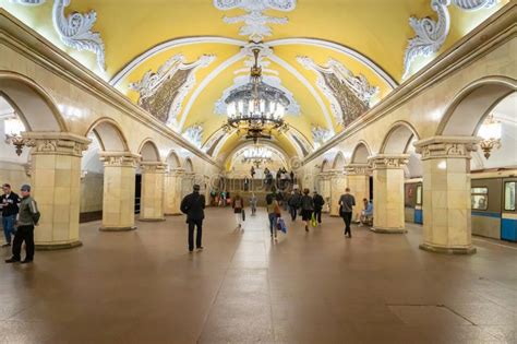 Komsomolskaya Metro Station In Moscow Russia Editorial Stock Image