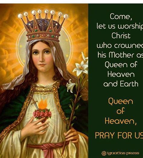 Our Lady Queen Of Heaven Pray For Us Queen Of Heaven Blessed Mother