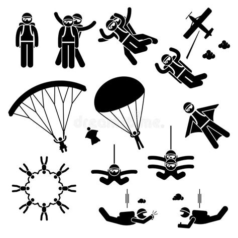Le Parachutisme Fait Un Saut En Chute Libre Le Parachute Wingsuit
