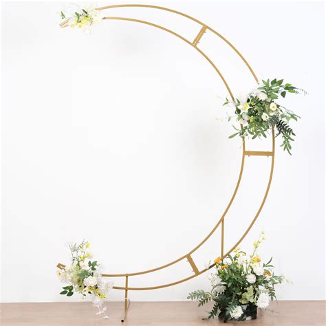 75ft Gold Metal Crescent Moon Wedding Arch Stand Curved Etsy