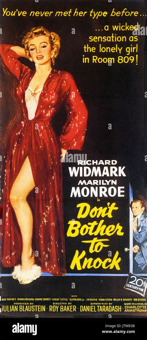don t bother to knock 1952 20th century fox film noir with marilyn monroe and richard widmark
