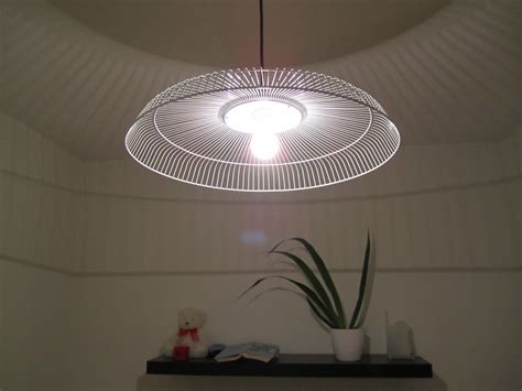 Not only is this diy ceiling light easy and inexpensive to make, it's also renter friendly! Fan Cover upcycled to a Lamp Shade. | Upcycling's the way ...