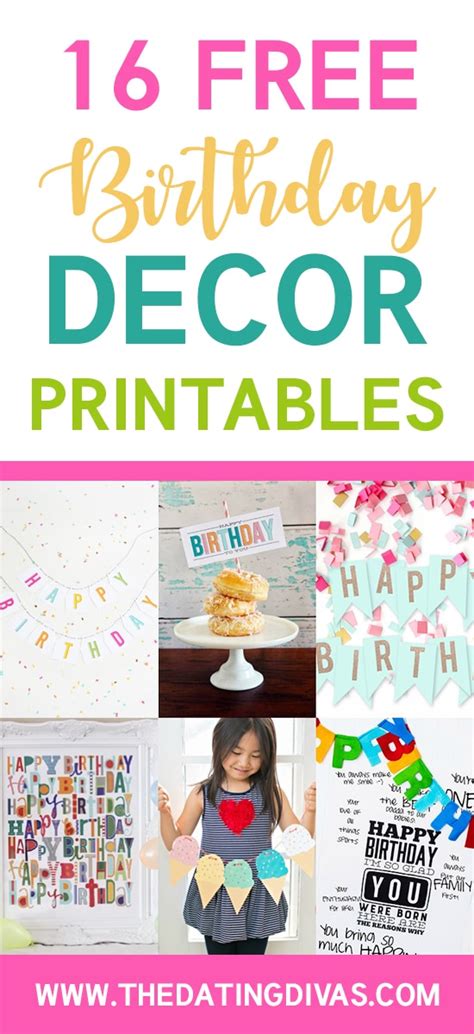 Free Printable Birthday Decorations Printable
