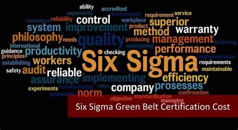 2022 Six Sigma Green Belt Certification Cost All Aspects