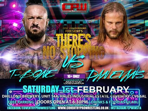 Wwe Nxtuk Star T Bone Returns To Cpw Sat 1st February Coventry