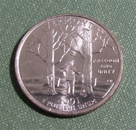 2001d Vermont State Quarter For Sale Buy Now Online Item 139773