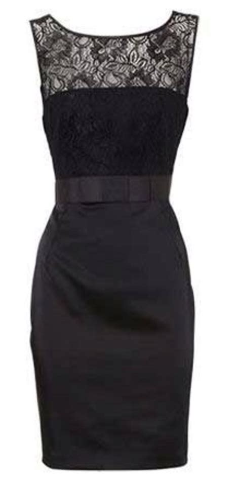 Black Lace Satin Dress From Oasis Polyvore