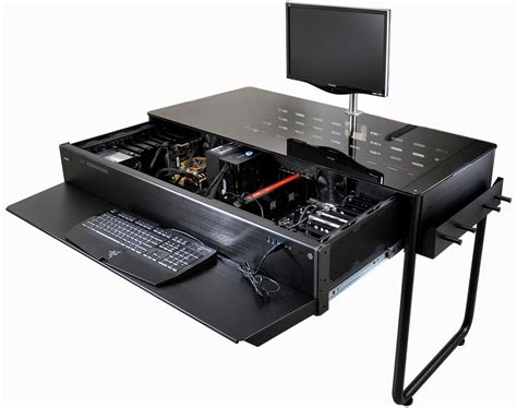 Playing Games Cooler With Computer Case Desk Application
