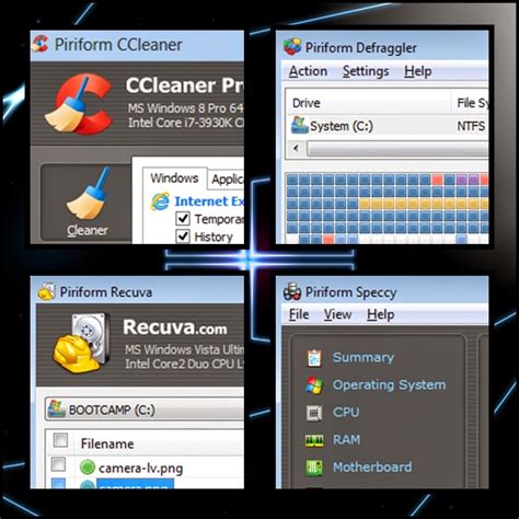 The Piriform Package Ccleaner Defraggler Recuva Piriform