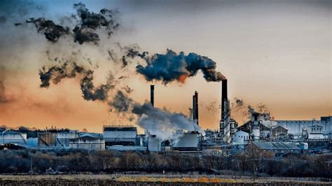 Factory Producing Smoke Pollution Natural Environment Environmental