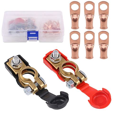 Buy Keadic Pcs Copper Battery Terminals Negative And Positive Car Battery Cable Terminal Clamps