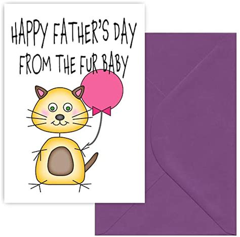 Happy Father's Day from The Fur Baby | Pet Cat Fathers Day Card: Amazon