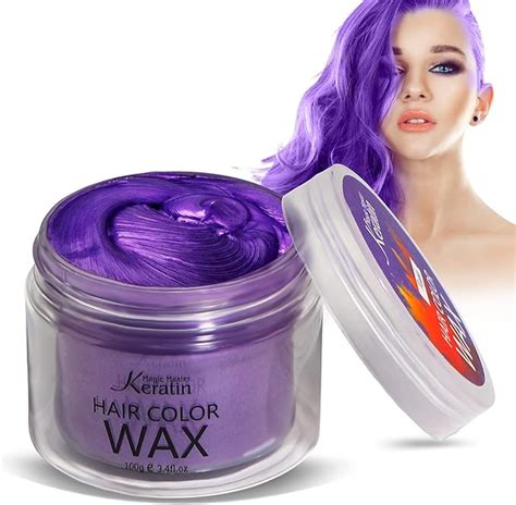 Temporary Hair Color Wax Purple Magic Master Keratin Hair Dye Paint Wax Fl Oz Natural