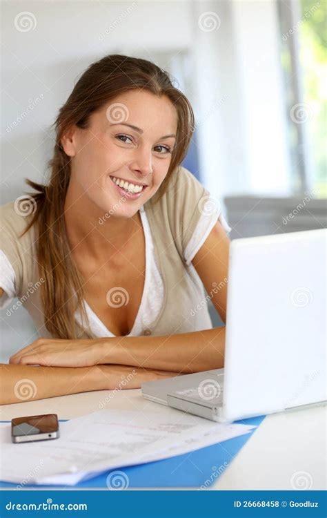 Smiling Office Worker Stock Photo Image Of Charming 26668458