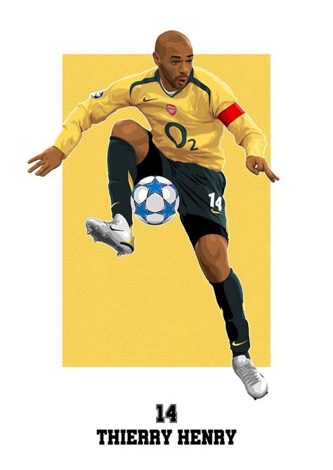 Thierry Henry Celebration A4a3 Print Etsy Uk In 2022 Thierry Henry