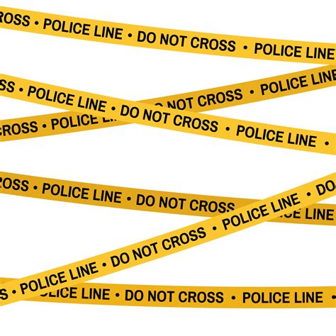 Crime Scene Yellow Tape Police Line Do Not Cross Tape Vector