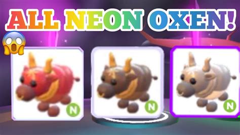 Making Neon Lunar Ox Every Neon Ox In Adopt Me Roblox Youtube