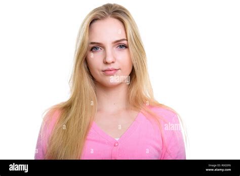 Studio Shot Of Young Beautiful Teenage Girl Stock Photo Alamy