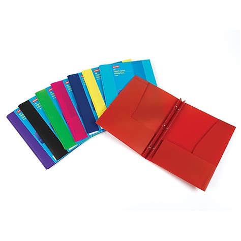 Staples 4 Pocket Poly Folder Assorted Colors At Staples