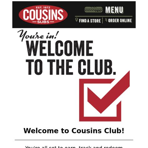 Welcome To Cousins Club 🥳️ Heres Your Reward Cousins Subs