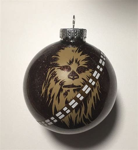 Star Wars Inspired Chewbacca Christmas Glitter Ornament Etsy