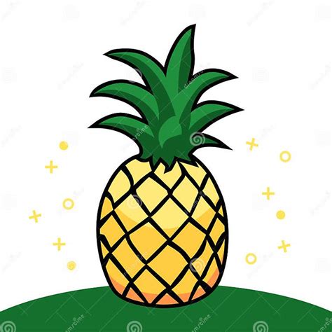 Illustration Graphic Vector Of Fruit Pineapple Pineapple Vector