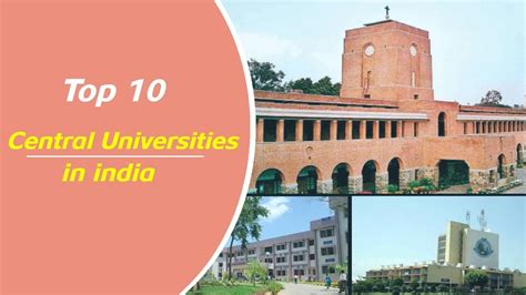 Top 10 Central Universities In India Youtube
