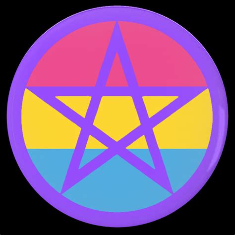Pansexual Pagan Pride Buttons 125in 225in Or 3in Lgbtq Lgbtqia Pin