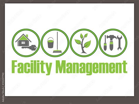 Facility Management Logo Hausmeisterservice Logo Stock Vektorgrafik