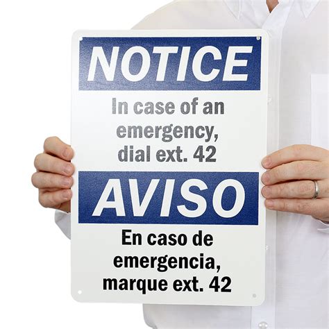 Bilingual Custom Notice Sign Sku S 3042