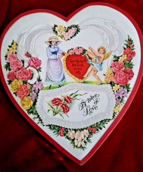Vintage Valentine Candy Box Valentines Chocolates Box Valentines Day