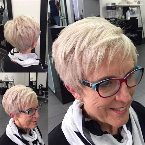 Plus Tapered Blonde Pixie Hairstyle Short Hair Over 60 Short Grey Hair