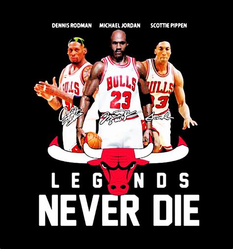 Chicago Bulls Dennis Rodman Michael Jordan Scottie Pippen Legends Never