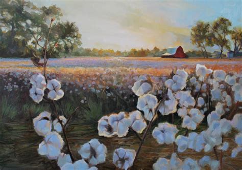 Scenic Views Farm Scene Painting Cotton Painting Farmhouse Paintings