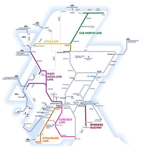 Great Scenic Rail Journeys Of Scotland Route Map Scotland Travel