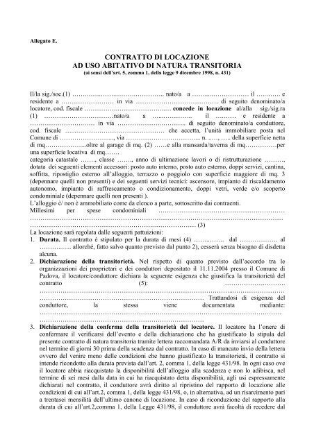 Modello Disdetta Contratto Di Locazione