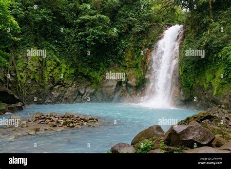 Tenorio River Waterfall Costa Rica Stock Photo Alamy