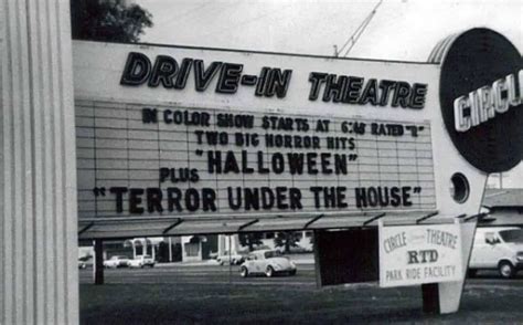 collectables metal sign drive in theater spook city gothic macabre horror movie film evil ga5013911
