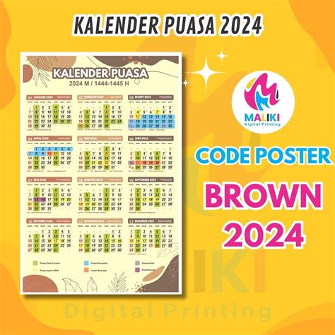 Jual Kalender Puasa 2023 And 2024 Viral Shopee Indonesia