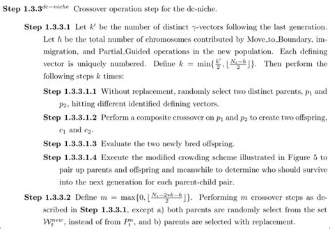 Pseudocode For The Crossover Operation Step In Dc Niche Download