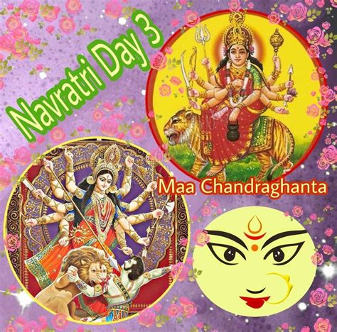 Maa ChandraGanta Nav Durga | Navratri images, Sacred art, Hindu art