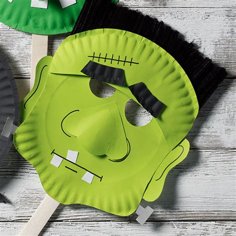 Halloween Paper Plate Mask Frankenstein Project Plaid Online