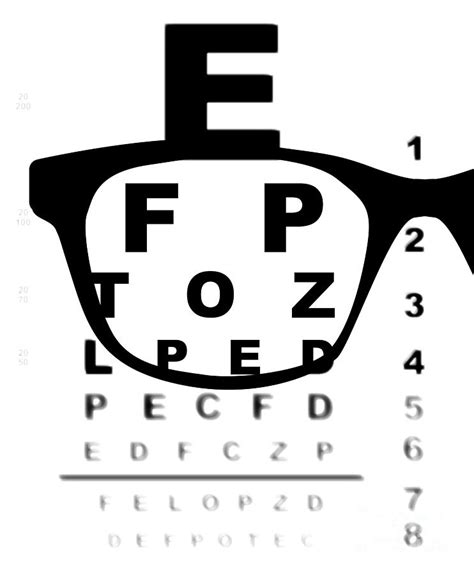 Blurry Eye Test Chart Digital Art By Bigalbaloo Stock