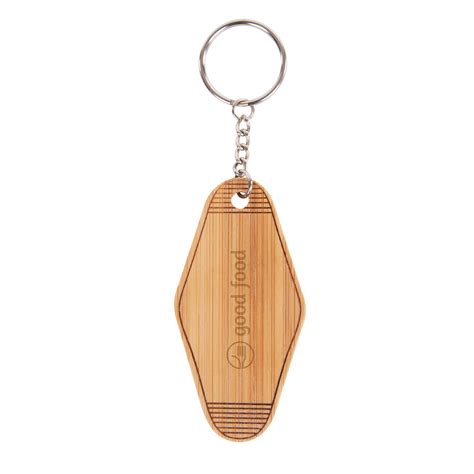 Bamboo Motel Style Keychain Show Your Logo