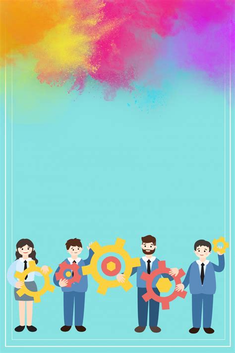 Corporate Culture Teamwork Poster Background Material Wallpaper Image