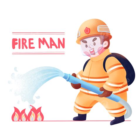 รูปนักผจญเพลิง ตัวละครลมแบน เครื่องดับเพลิง สัญญาณเตือนไฟไหม้ เครื่องดับเพลิงสีส้ม png รูป ลม