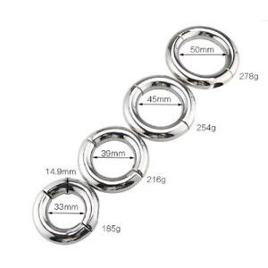 Stainless Steel Ball Stretcher Weight Man Enhancer Chastity Ring
