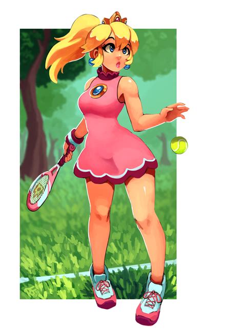 Princess Peach And Tennis Peach Mario And 2 More Drawn By