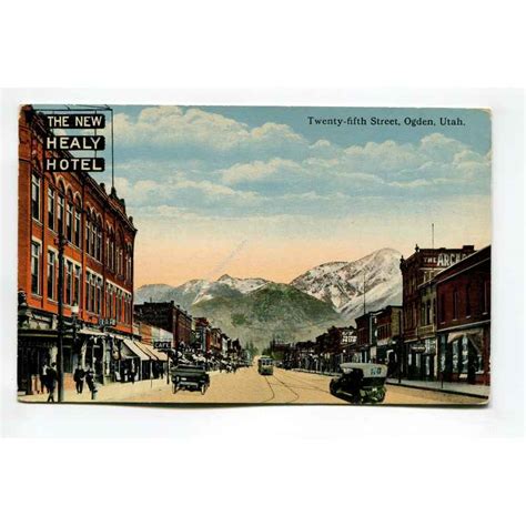 Twenty Fifth Street Ogden Utah Vintage Postcard
