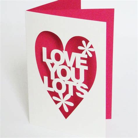 Papercut Valentines Day Wedding Or Anniversary Card Love You Etsy
